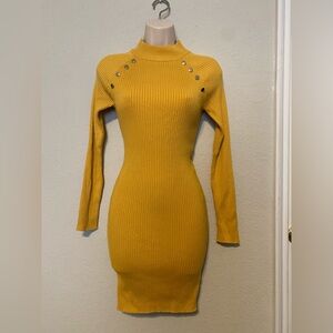 Nobo Mustard Sweater Dress